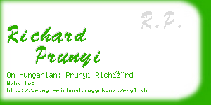 richard prunyi business card